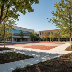 В строящейся школе в ЖК «Суворовский-2» сделают мастерские, парковку для родителей и места для тихого отдыха