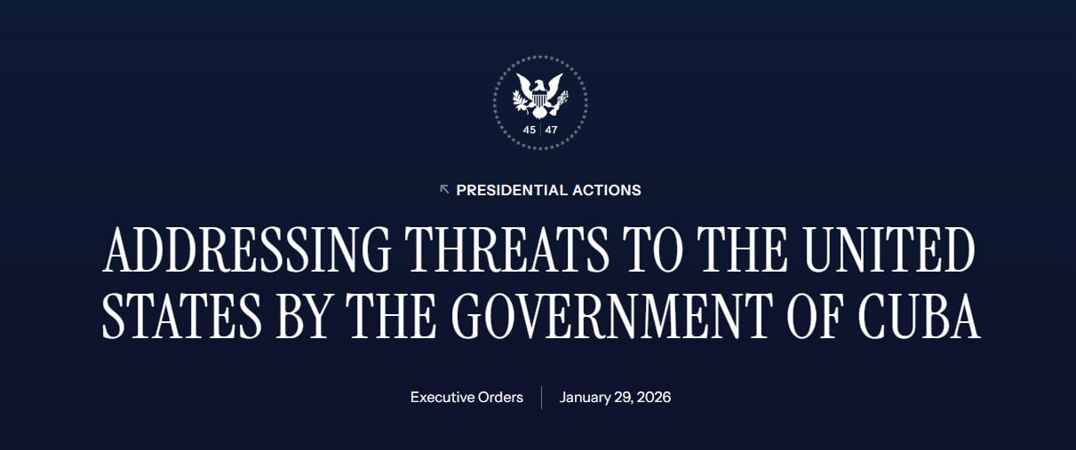 Указ, позволяющий США ввести пошлины против стран, прямо или косвенно поставляющих нефть Кубе, подписал Дональд Трамп