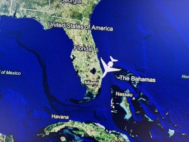 Дмитриев на фоне сообщений о его визите в США опубликовал снимок карты с обозначением самолета, приближающегося к Майами