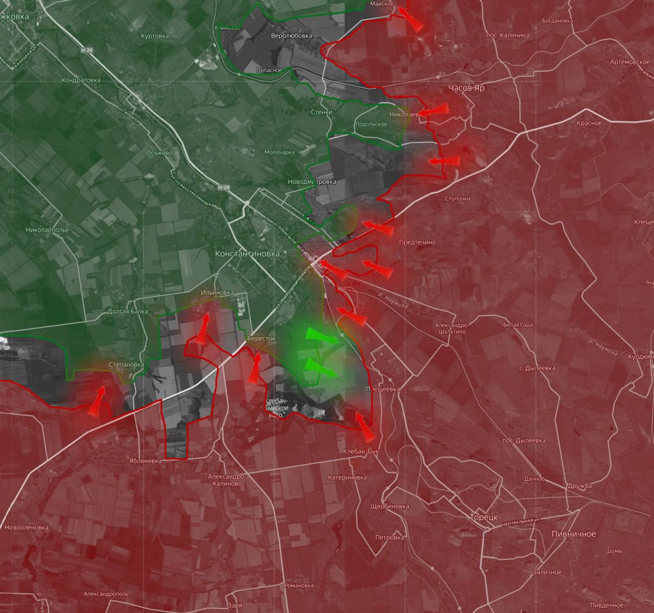 «На Константиновском направлении российские войска захватили населенный пункт Бересток (от него до Константиновки – менее километра)