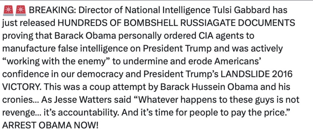«Арестовать Обаму немедленно» требует Дональд Трамп за «попытку государственного переворота»