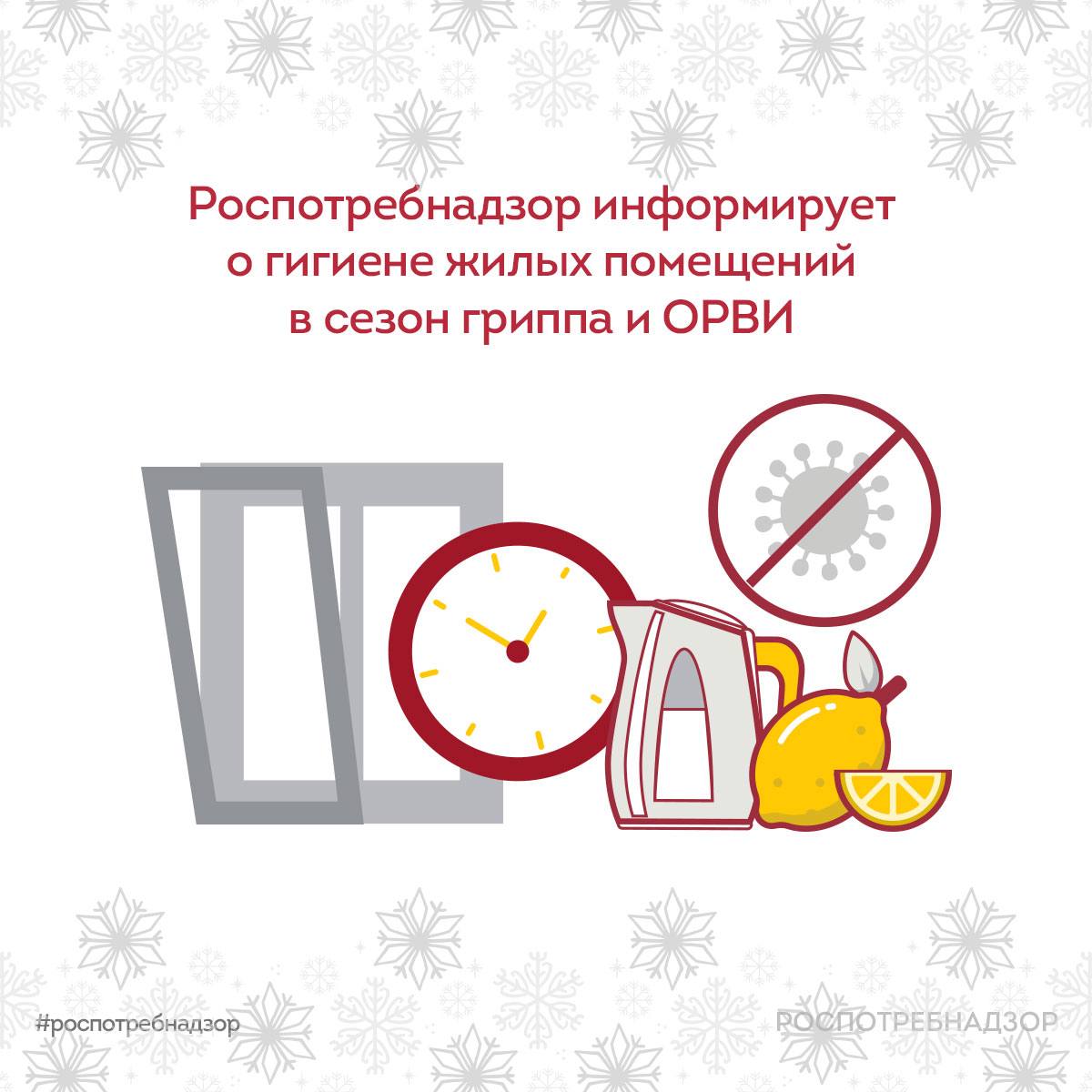 Роспотребнадзор информирует о гигиене жилых помещений в сезон гриппа и ОРВИ