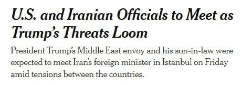 The New York Times: Представители США и Ирана встретятся на фоне угроз со стороны Трампа