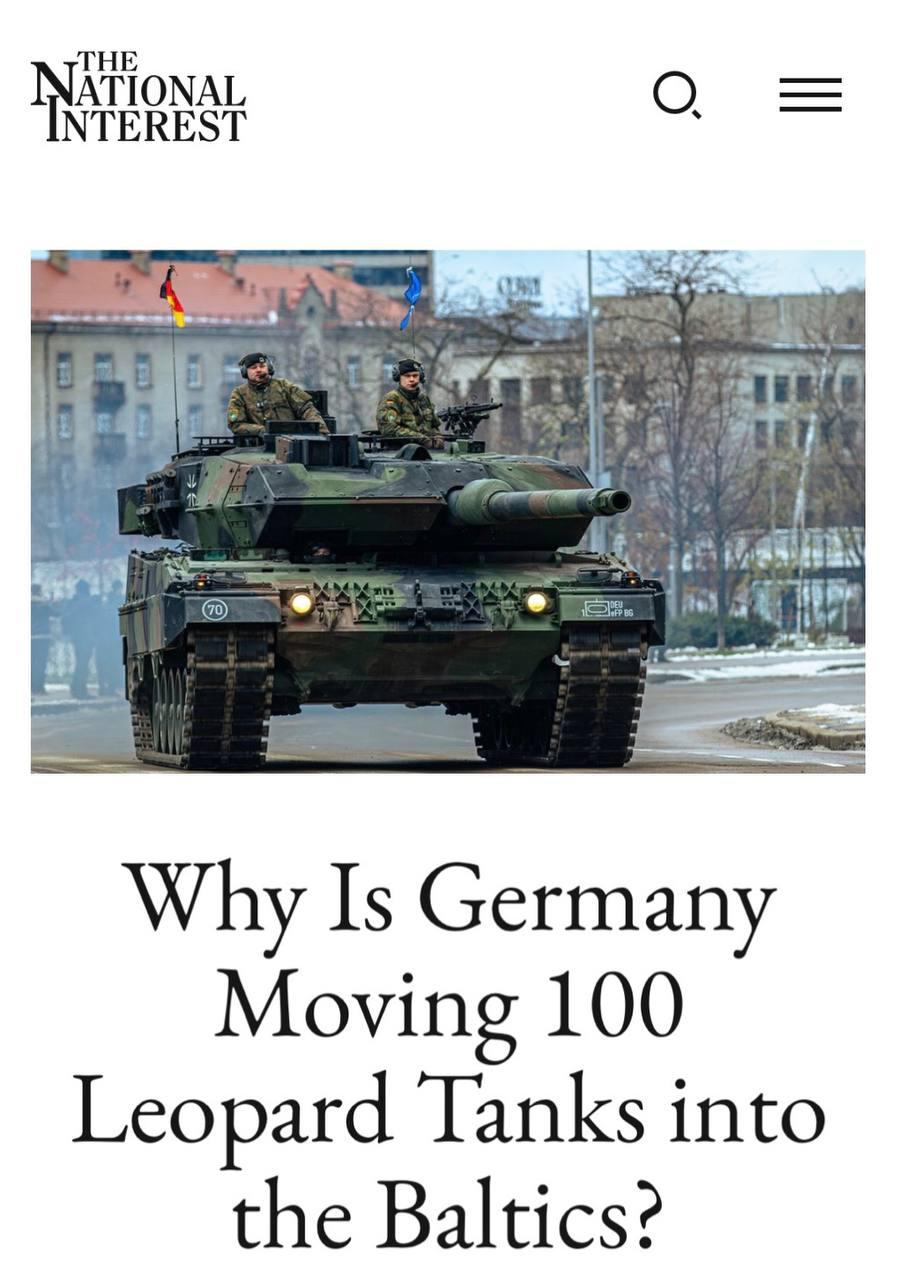 «Почему Германия перебрасывает 100 танков Leopard в Прибалтику?»: