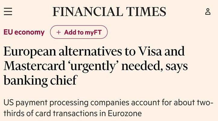 ������ ����������: � �� ��������� ������ ���������� �� ������������ Visa � Mastercard, � Financial Times