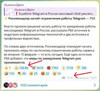 ������ ����������: ������ ������� ����� ���������� Telegram