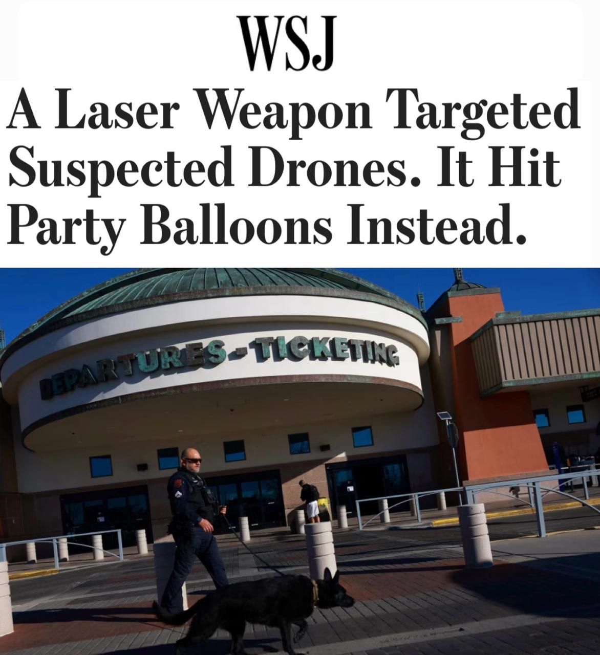 «Лазерное оружие по ошибке сбило праздничные шары»: Сверхсекретное оружие Пентагона перепутало дроны с праздничными шарами