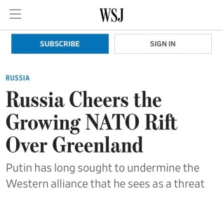 Алексей Журавлев: Россия приветствует растущий раскол в НАТО по поводу Гренландии - The Wall Street Juornal