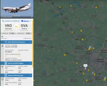 Российская делегация во главе с Владимиром Мединским, предположительно, отправилась на переговоры по украинскому урегулированию в Женеву, следует из данных мониторинговых сервисов