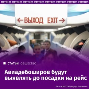 Потенциальных дебоширов планируют выявлять еще до посадки в самолет