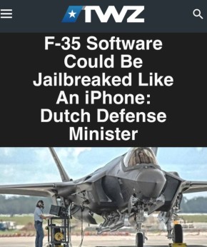 ������������ ����������� F-35 ����� ����������: ������������ ����������� F-35 ����� ��������, ��� iPhone