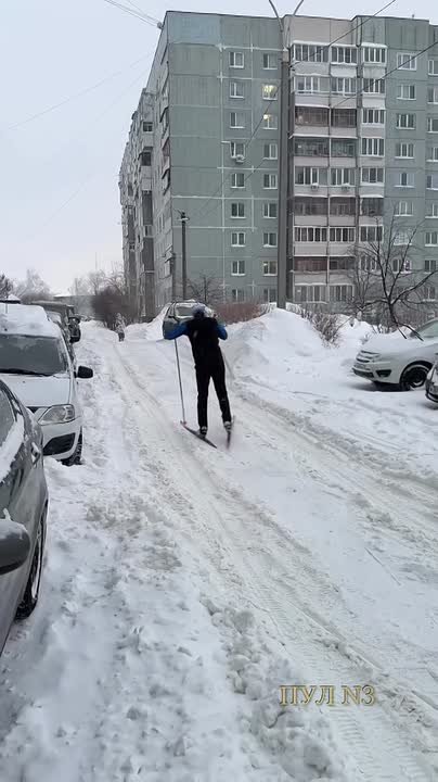 В Химках уже перешли на лыжи — сегодня это самый быстрый транспорт