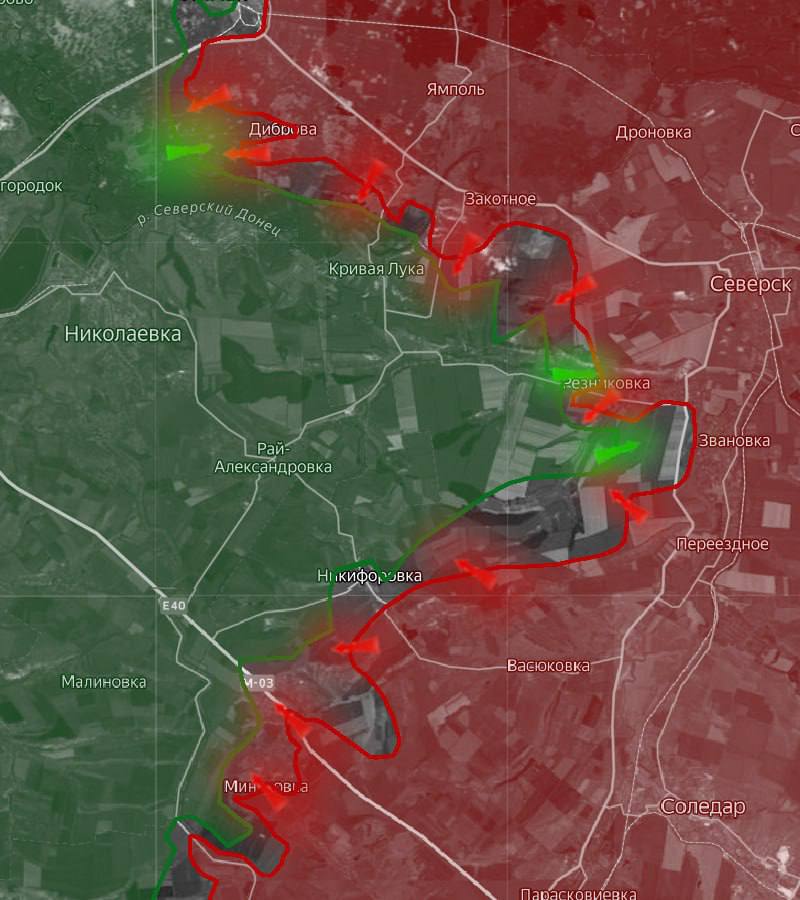 «На Славянском направлении продолжаются бои на северном фланге – у Кривой Луки и в Резниковке