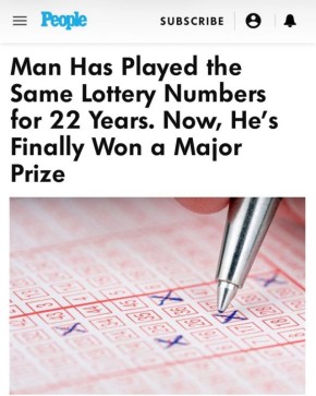 «Мужчина играл в лотерею одними и теми же номерами 22 года подряд»: И в конце концов выиграл 1,7 млн долларов
