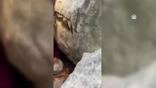 В Турции 80-летняя бабушка упала и застряла в расщелине на сутки