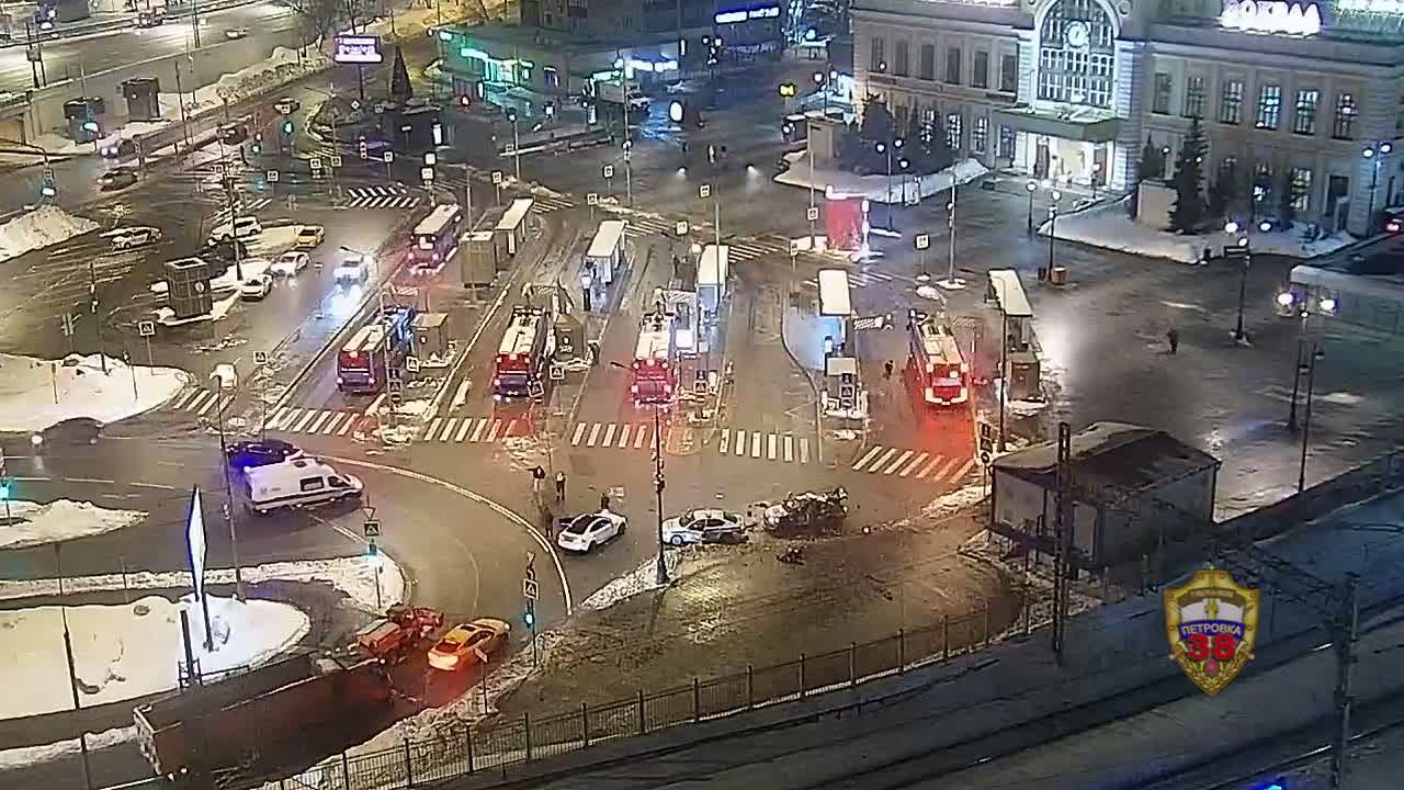 Видео взрыва автомобиля у Савеловского вокзала публикует МВД