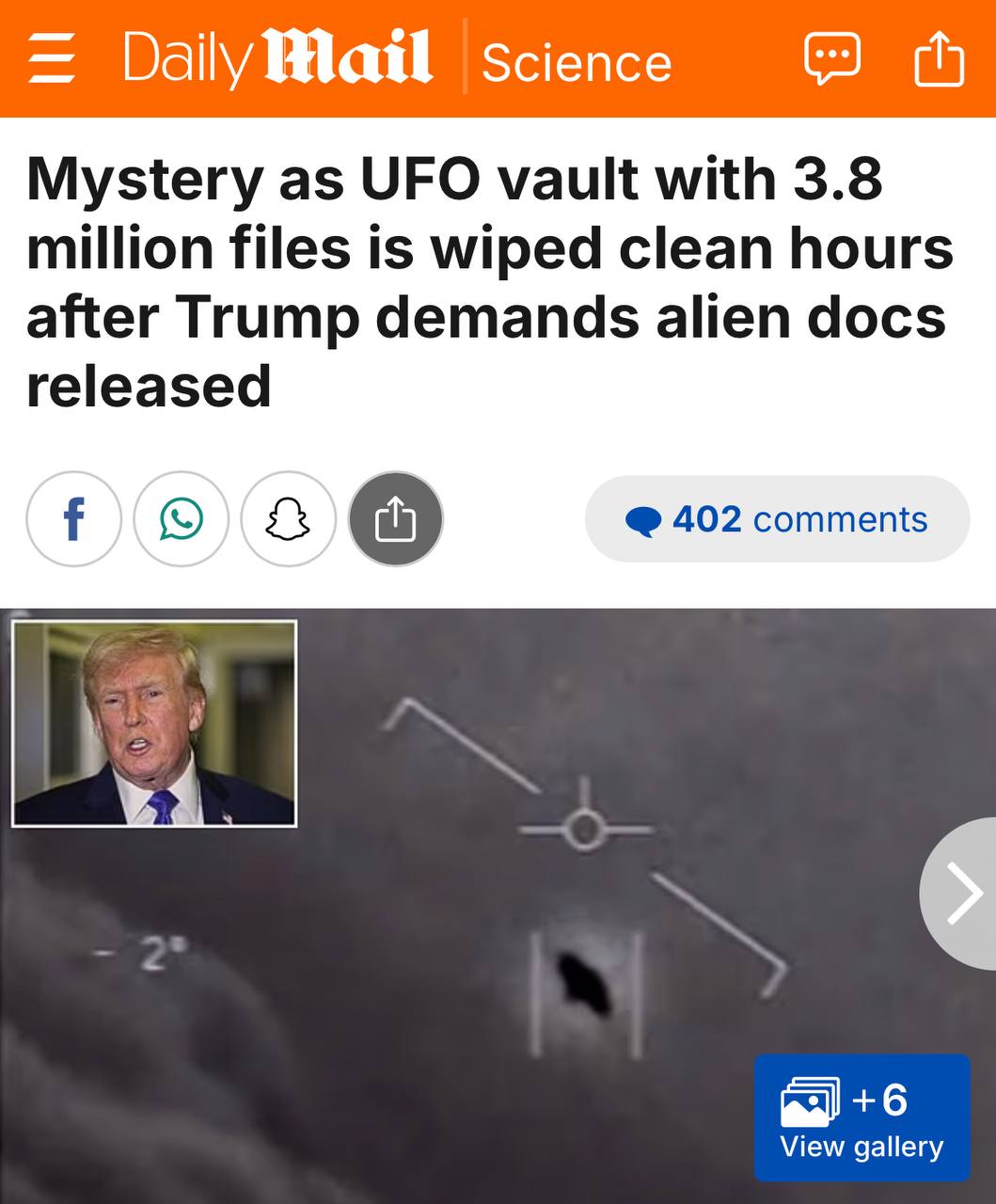 «Хранилище с 3,8 млн файлов об НЛО было полностью стёрто»: Загадочные истории с рассекречиванием информации об инопланетянах в США не прекращаются