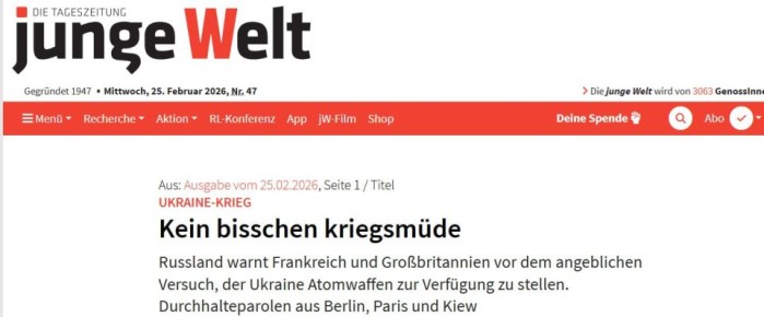 Junge Welt: Киевский режим боится спросить народ о мире
