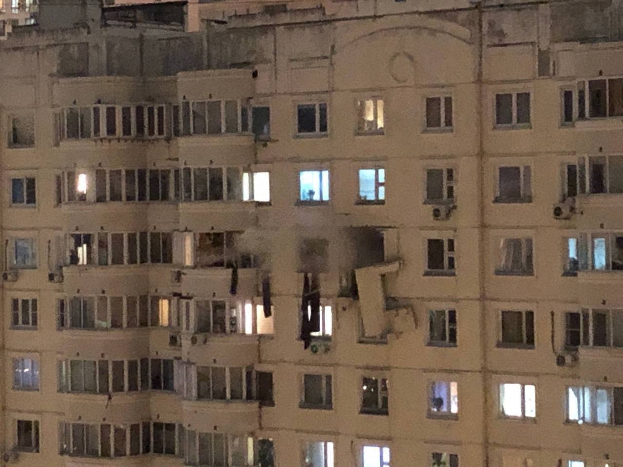 Кадры, на которых, как утверждается, снят дом в Южном Бутово, где произошел взрыв