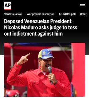 «Свергнутый президент Венесуэлы Николас Мадуро просит судью отклонить выдвинутый против него обвинительный акт»: Мадуро попросил суд США снять с него обвинение