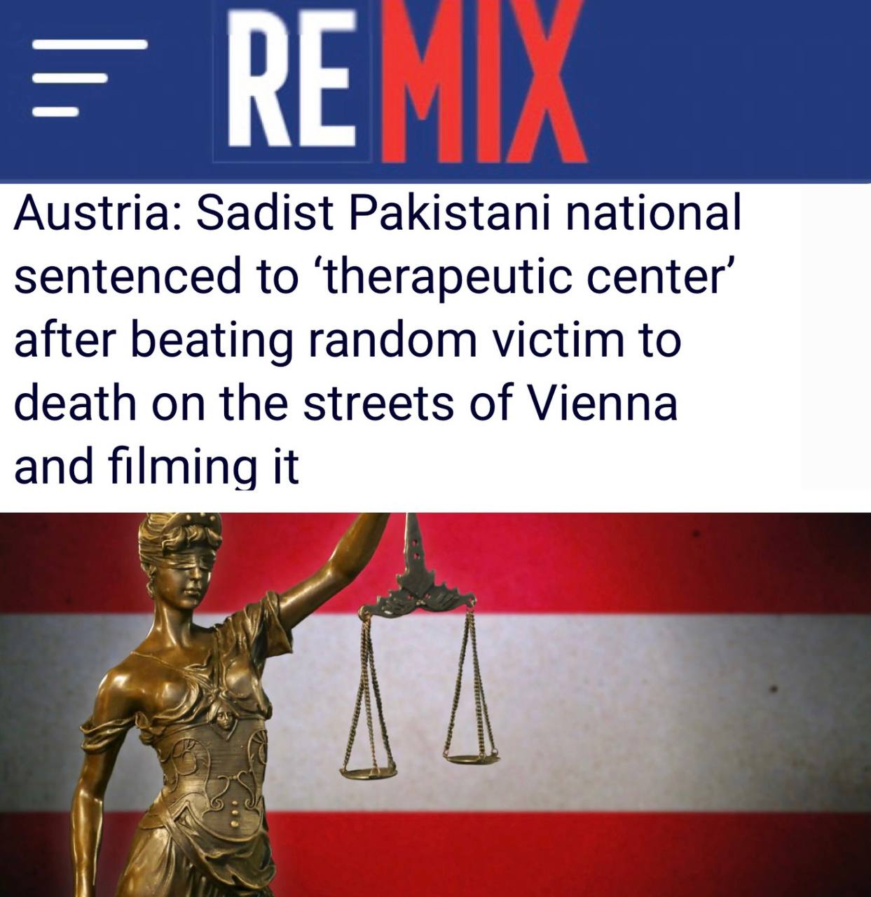 «Пакистанец, избивший досмерти девушку, будет отбывать пожизненное наказание не в тюрьме, а в терапевтическом центре»: В Австрии суровые законы
