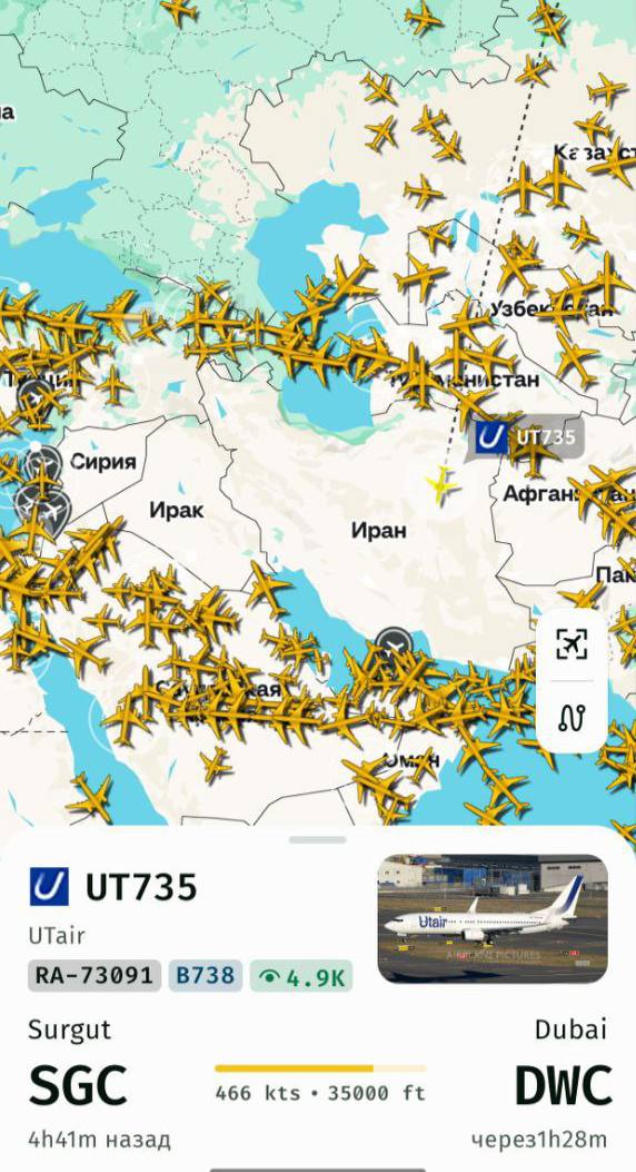 Единственный рейс, рискнувший сейчас лететь в Дубай