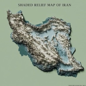 Алексей Пушков: Карта рельефа Ирана. Территория, в 4 раза превышающая территорию Афганистана