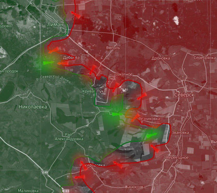 «На Славянском направлении ВС РФ продолжают продвижение вдоль трассы М-03 в сторону Краматорска