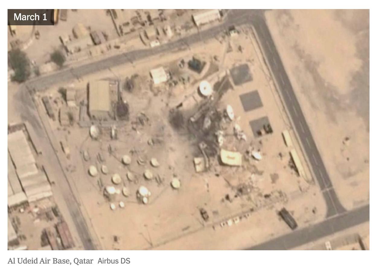 Иран поразил минимум семь американских объектов спутниковой связи, пишет The New York Times