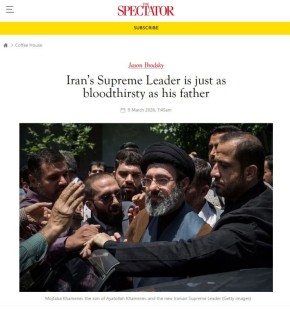 Избрание Моджтабы Хаменеи не остановит войну с Вашингтоном, сообщает The Spectator