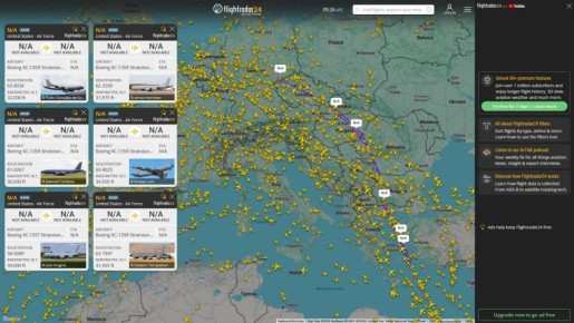 Flightradar24 ������������ ��������� � ������ ������������������ ��� ��� � �������� Prince Sultan � ���������� ������