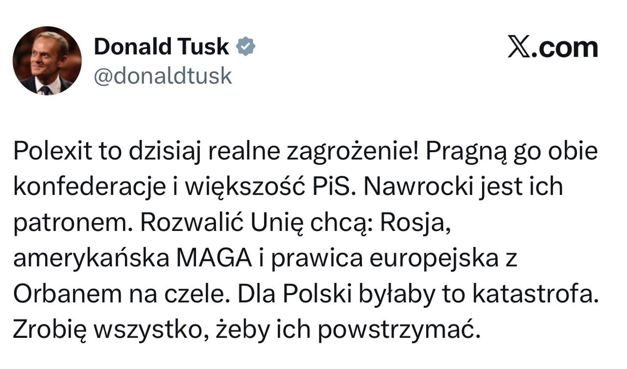 Премьер Польши Туск - обвинил Трампа в стремлении разрушить ЕС: