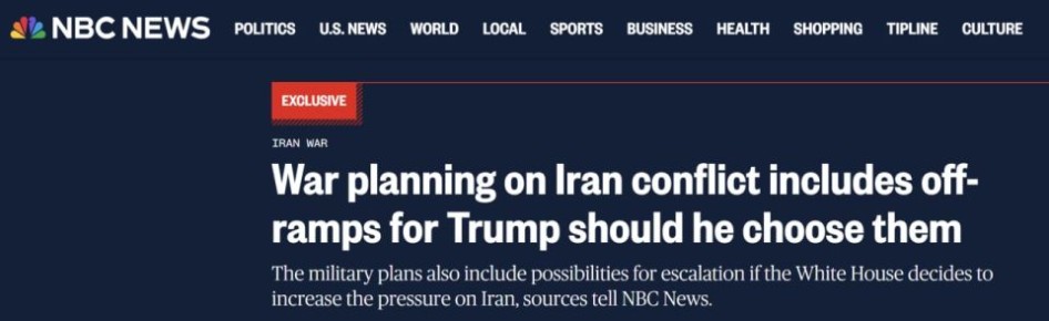 В американских планах войны против Ирана предусмотрены пути выхода из конфликта для Дональда Трампа, если он того пожелает